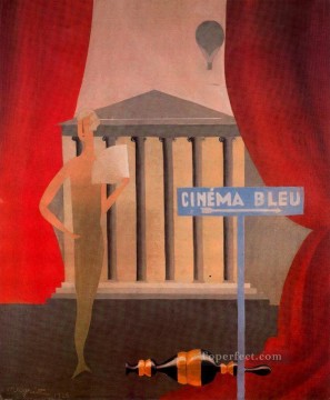 抽象的かつ装飾的 Painting - ブルーシネマ 1925 シュルレアリスム